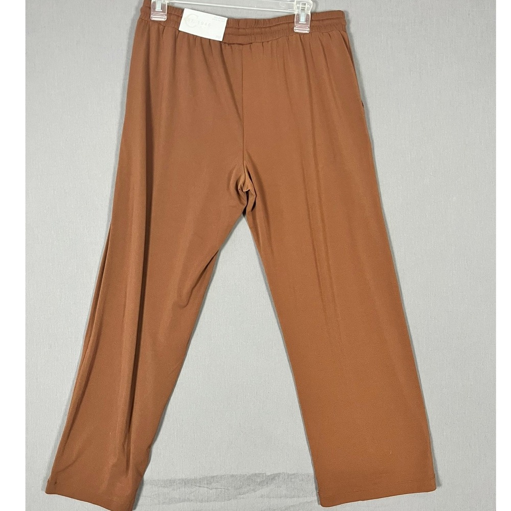 C. Est. 1946 Pants Womens MP Brown Wide Leg Elastic Drawstring NEW - Picture 4 of 10